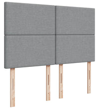 Boxspringbett mit Matratze Hellgrau 140x190 cm Stoff