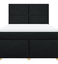 Boxspringbett mit Matratze Schwarz 140x200 cm Stoff