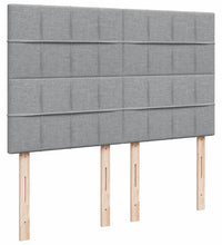 Boxspringbett mit Matratze Hellgrau 140x200 cm Stoff