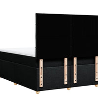 Boxspringbett mit Matratze Schwarz 140x200 cm Stoff