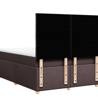 Boxspringbett mit Matratze Dunkelbraun 140x200 cm Stoff