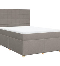 Boxspringbett mit Matratze Taupe 140x200 cm Stoff