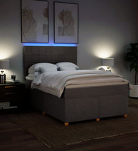 Boxspringbett mit Matratze Taupe 140x200 cm Stoff