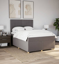 Boxspringbett mit Matratze Taupe 140x200 cm Stoff