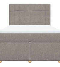 Boxspringbett mit Matratze Taupe 140x200 cm Stoff