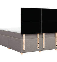 Boxspringbett mit Matratze Taupe 140x200 cm Stoff