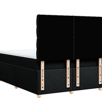 Boxspringbett mit Matratze Schwarz 140x200 cm Stoff