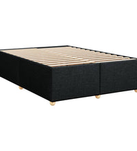 Boxspringbett mit Matratze Schwarz 140x200 cm Stoff