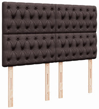 Boxspringbett mit Matratze Dunkelbraun 140x200 cm Stoff