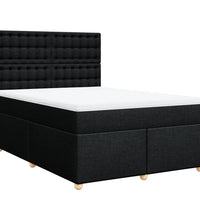 Boxspringbett mit Matratze Schwarz 140x200 cm Stoff