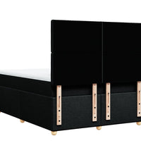 Boxspringbett mit Matratze Schwarz 140x200 cm Stoff