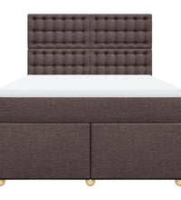 Boxspringbett mit Matratze Dunkelbraun 140x200 cm Stoff