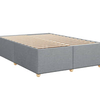 Boxspringbett mit Matratze Hellgrau 160x200 cm Stoff