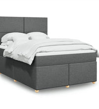 Boxspringbett mit Matratze Dunkelgrau 160x200 cm Stoff