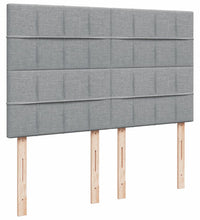 Boxspringbett mit Matratze Hellgrau 160x200 cm Stoff