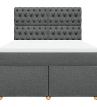 Boxspringbett mit Matratze Dunkelgrau 160x200 cm Stoff