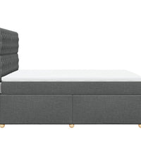 Boxspringbett mit Matratze Dunkelgrau 160x200 cm Stoff