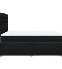 Boxspringbett mit Matratze Schwarz 160x200 cm Stoff