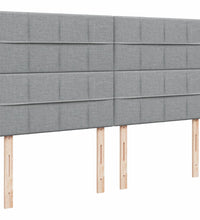 Boxspringbett mit Matratze Hellgrau 180x200 cm Stoff