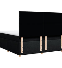 Boxspringbett mit Matratze Schwarz 180x200 cm Stoff