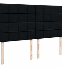 Boxspringbett mit Matratze Schwarz 180x200 cm Stoff