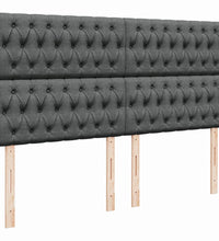 Boxspringbett mit Matratze Dunkelgrau 180x200 cm Stoff