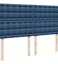 Boxspringbett mit Matratze Blau 180x200 cm Stoff