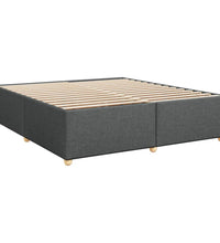 Boxspringbett mit Matratze Dunkelgrau 200x200 cm Stoff