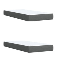 Boxspringbett mit Matratze Dunkelgrau 200x200 cm Stoff
