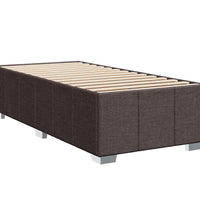 Boxspringbett mit Matratze Dunkelbraun 80x200 cm Stoff