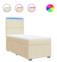 Boxspringbett mit Matratze Creme 80x200 cm Stoff