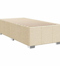 Boxspringbett mit Matratze Creme 80x200 cm Stoff