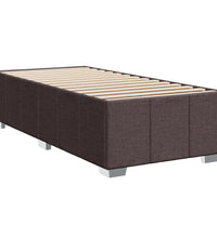 Boxspringbett mit Matratze Dunkelbraun 80x200 cm Stoff
