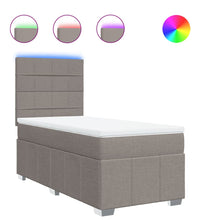 Boxspringbett mit Matratze Taupe 80x200 cm Stoff