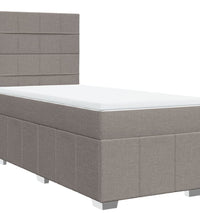 Boxspringbett mit Matratze Taupe 80x200 cm Stoff
