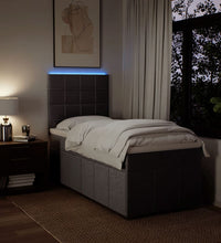 Boxspringbett mit Matratze Taupe 80x200 cm Stoff