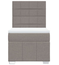 Boxspringbett mit Matratze Taupe 80x200 cm Stoff