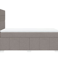 Boxspringbett mit Matratze Taupe 80x200 cm Stoff