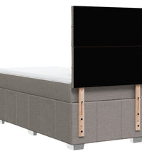 Boxspringbett mit Matratze Taupe 80x200 cm Stoff
