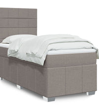 Boxspringbett mit Matratze Taupe 80x200 cm Stoff