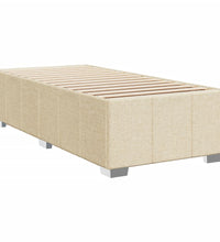 Boxspringbett mit Matratze Creme 80x200 cm Stoff