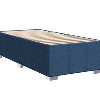 Boxspringbett mit Matratze Blau 80x200 cm Stoff