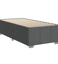 Boxspringbett mit Matratze Dunkelgrau 80x200 cm Stoff