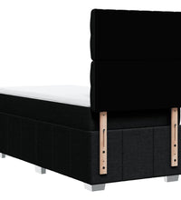 Boxspringbett mit Matratze Schwarz 80x200 cm Stoff