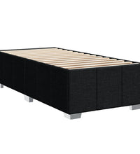 Boxspringbett mit Matratze Schwarz 80x200 cm Stoff