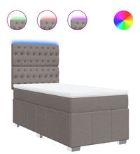 Boxspringbett mit Matratze Taupe 80x200 cm Stoff