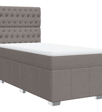 Boxspringbett mit Matratze Taupe 80x200 cm Stoff