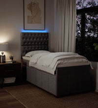 Boxspringbett mit Matratze Taupe 80x200 cm Stoff