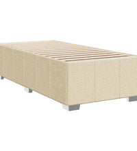 Boxspringbett mit Matratze Creme 80x200 cm Stoff