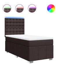 Boxspringbett mit Matratze Dunkelbraun 80x200 cm Stoff